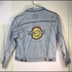Vtg Hard Rock Cafe Nashville Denim Jacket SZ 10